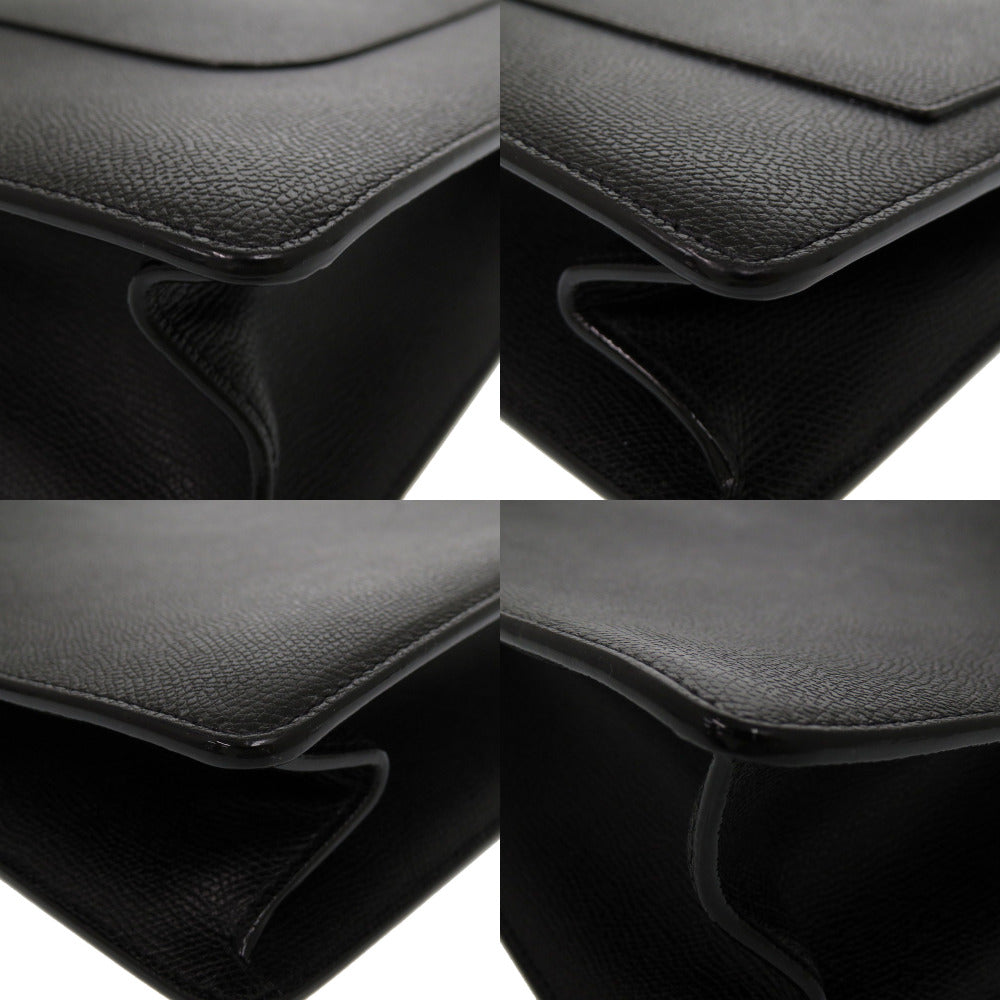 Valextra Tote Bag V5X44-028 leather black Voxy Tote SM
