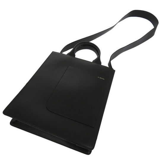 Valextra Tote Bag V5X44-028 leather black Voxy Tote SM