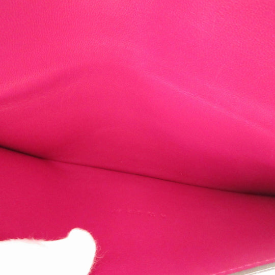 HERMES Long Wallet Purse Evercolor Rose purple Dogon Long Women Used Authentic