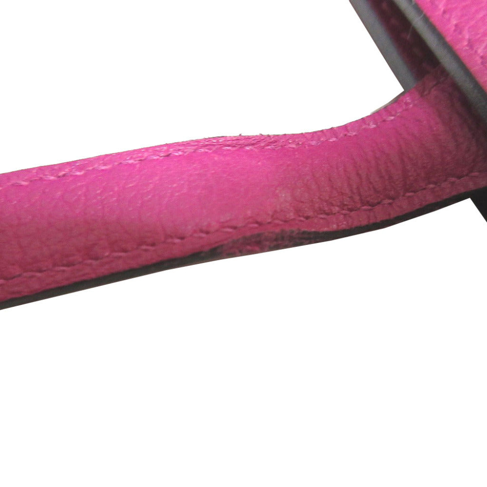 HERMES Long Wallet Purse Evercolor Rose purple Dogon Long Women Used Authentic