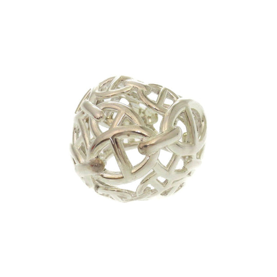 HERMES Ring Silver925 Silver Chene Dunkle Enchaine TGM Women 50 Used Authentic