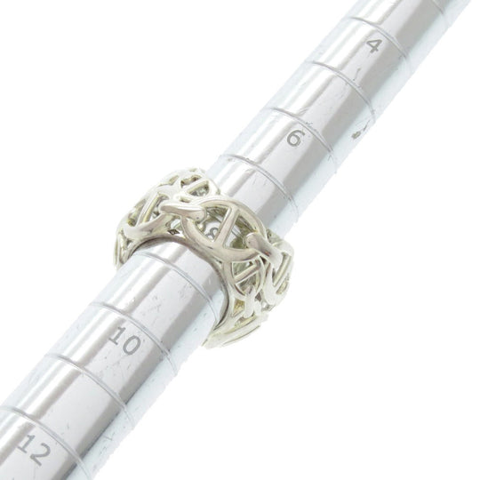 HERMES Ring Silver925 Silver Chene Dunkle Enchaine TGM Women 50 Used Authentic