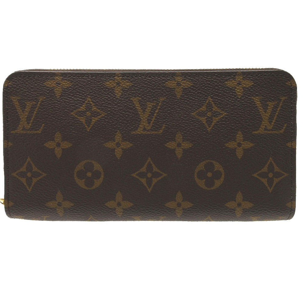 LOUIS VUITTON Long Wallet Purse M42616 Monogram canvas Brown Zip Around Monogram Zippy wallet Women Used Authentic