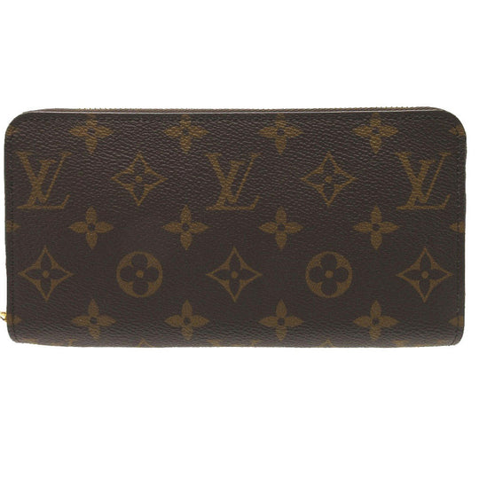 LOUIS VUITTON Long Wallet Purse M42616 Monogram canvas Brown Zip Around Monogram Zippy wallet Women Used Authentic