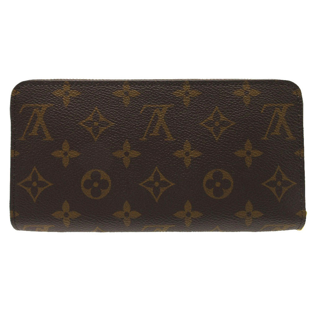 LOUIS VUITTON Long Wallet Purse M42616 Monogram canvas Brown Zip Around Monogram Zippy wallet Women Used Authentic