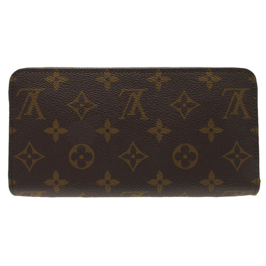 LOUIS VUITTON Long Wallet Purse M42616 Monogram canvas Brown Zip Around Monogram Zippy wallet Women Used Authentic