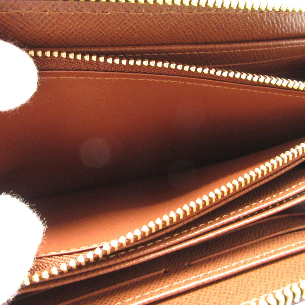 LOUIS VUITTON Long Wallet Purse M42616 Monogram canvas Brown Zip Around Monogram Zippy wallet Women Used Authentic