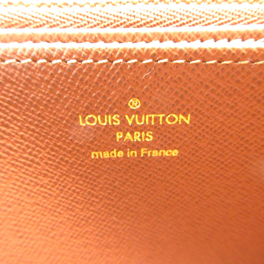 LOUIS VUITTON Long Wallet Purse M42616 Monogram canvas Brown Zip Around Monogram Zippy wallet Women Used Authentic
