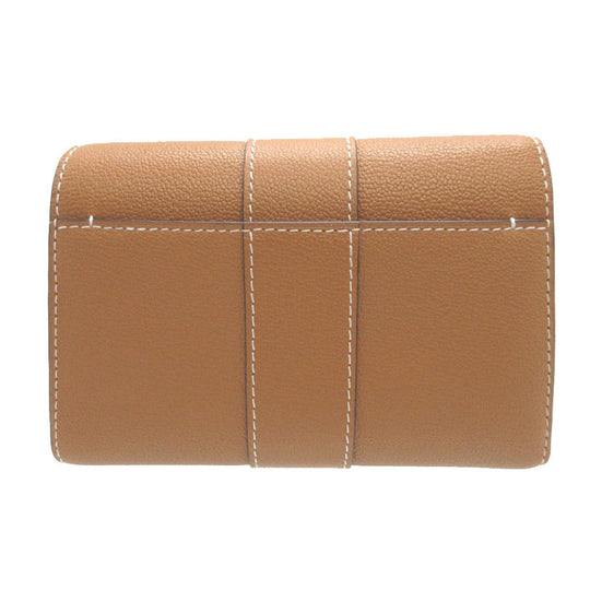 DELVAUX Tri-fold wallet AB0493AAUO leather Brown Brillon Women Used Authentic