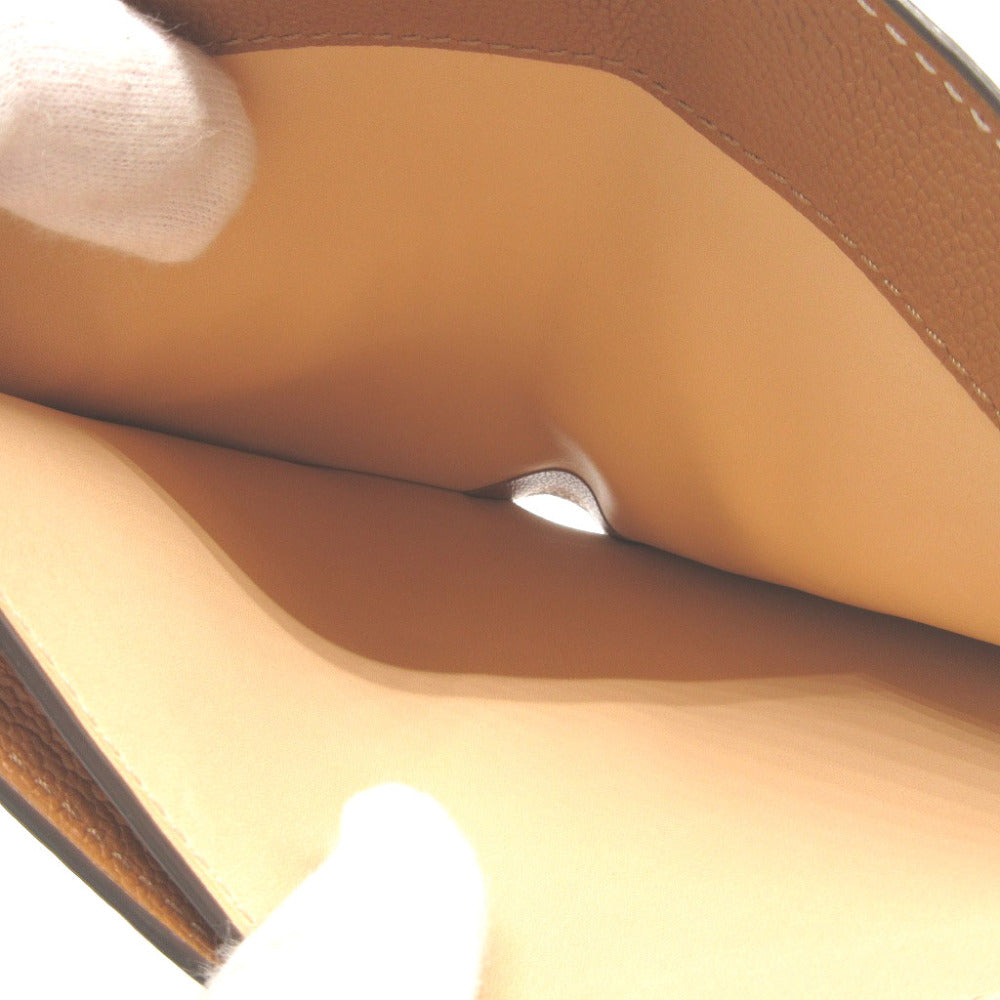 DELVAUX Tri-fold wallet AB0493AAUO leather Brown Brillon Women Used Authentic