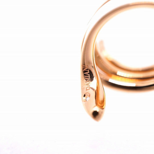 Damiani Ring K18 pink gold, white ceramic white Eden Women Used Authentic