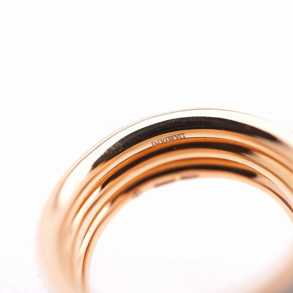 Damiani Ring K18 pink gold, white ceramic white Eden Women Used Authentic