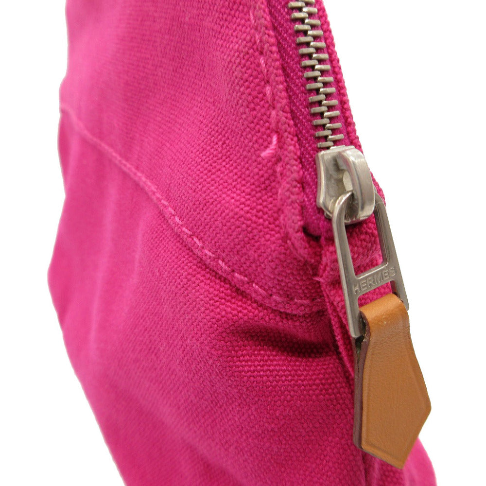 HERMES Pouch canvas pink Bored Pouch PM Women Used Authentic