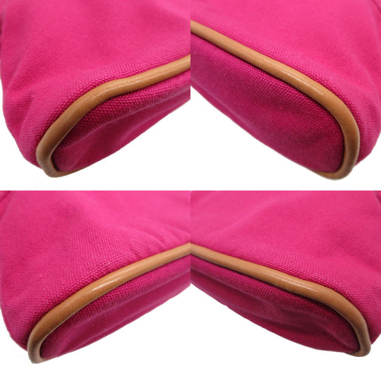 HERMES Pouch canvas pink Bored Pouch PM Women Used Authentic