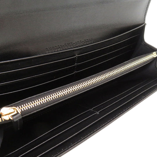 FENDI Long Wallet Purse 8M2051 leather black By The Way Continental Women Used Authentic