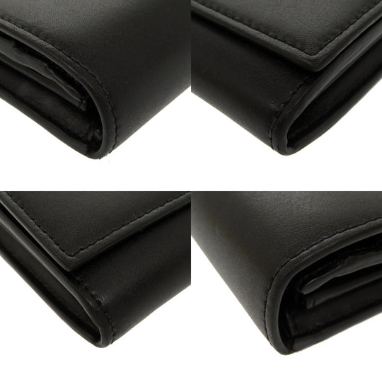 FENDI Long Wallet Purse 8M2051 leather black By The Way Continental Women Used Authentic
