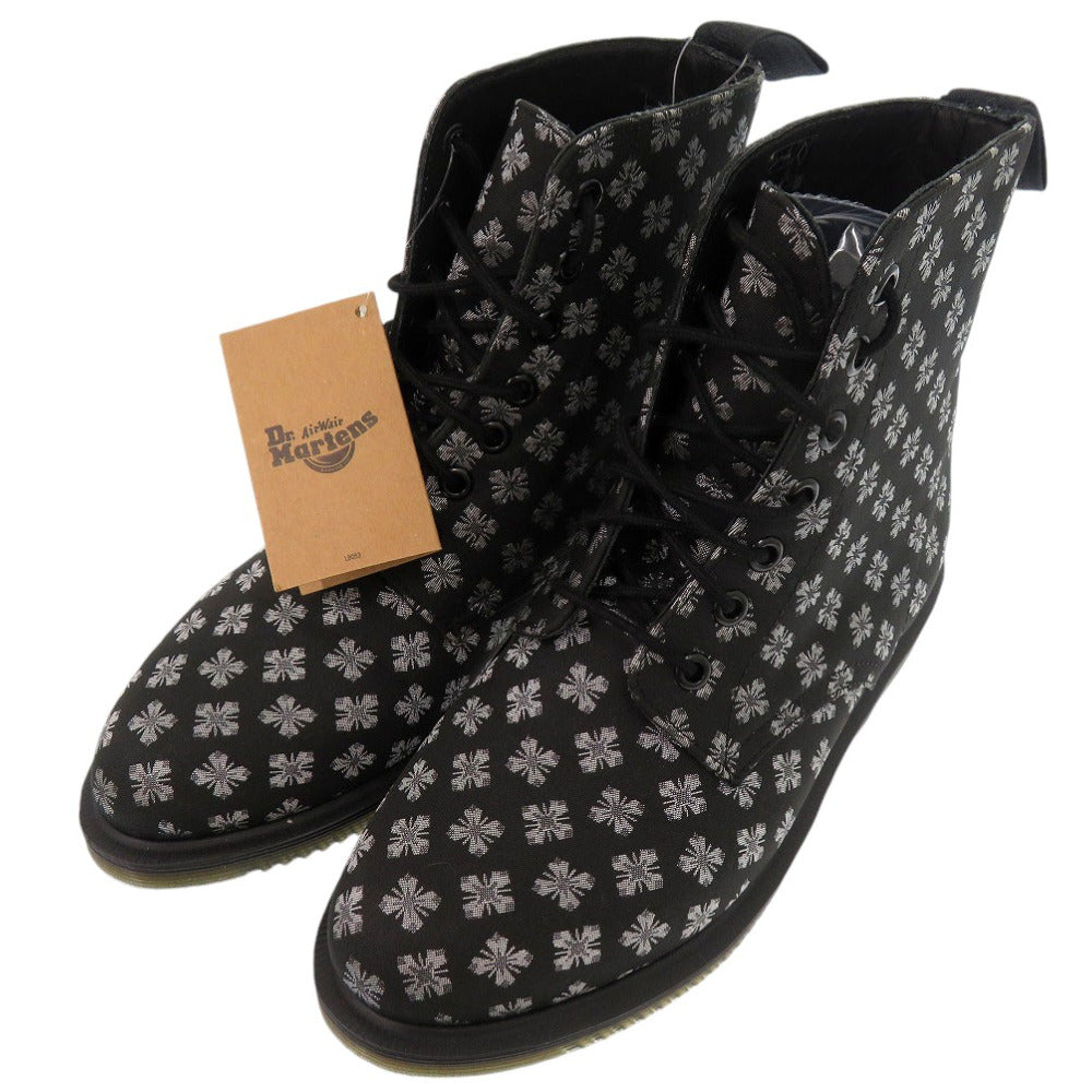 Dr.Martens boots canvas black Dr. Martens KATHLEEN 7-hole all-over print boots 9.1" Women 23 Used Authentic