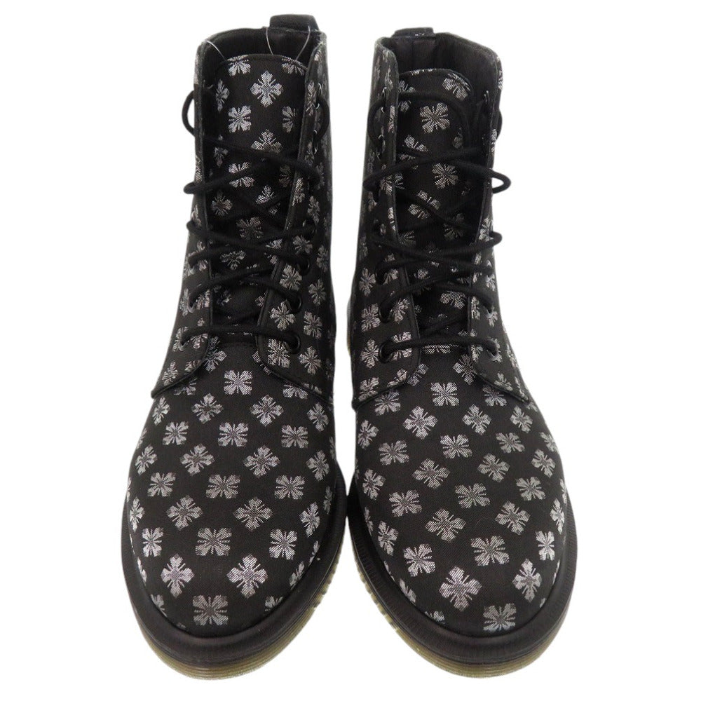 Dr.Martens boots canvas black Dr. Martens KATHLEEN 7-hole all-over print boots 9.1" Women 23 Used Authentic