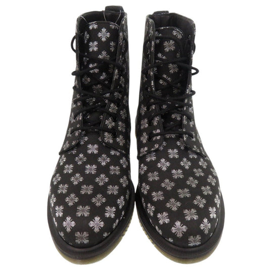 Dr.Martens boots canvas black Dr. Martens KATHLEEN 7-hole all-over print boots 9.1" Women 23 Used Authentic