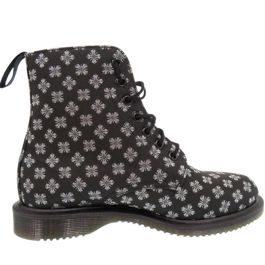 Dr.Martens boots canvas black Dr. Martens KATHLEEN 7-hole all-over print boots 9.1" Women 23 Used Authentic