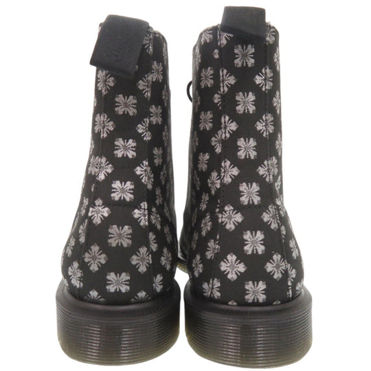 Dr.Martens boots canvas black Dr. Martens KATHLEEN 7-hole all-over print boots 9.1" Women 23 Used Authentic