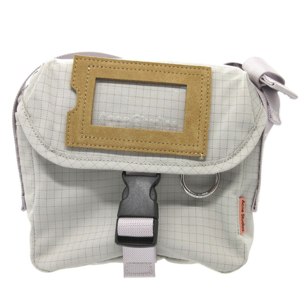 ACNE STUDIOS Shoulder Bag C10140 Nylon, Nylon Light gray Messenger bag Women(Unisex) Used Authentic