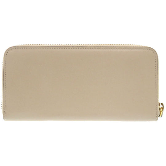 Chloe Long Wallet Purse leather beige Women Used Authentic