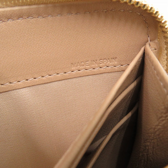Chloe Long Wallet Purse leather beige Women Used Authentic