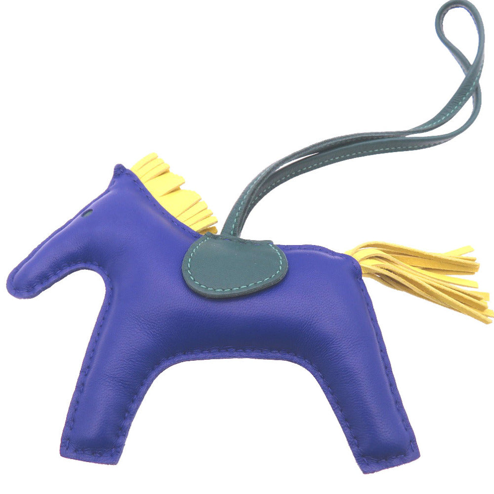 HERMES key ring Anyo Miro Blue Electric Rodeo MM charm Women Used Authentic