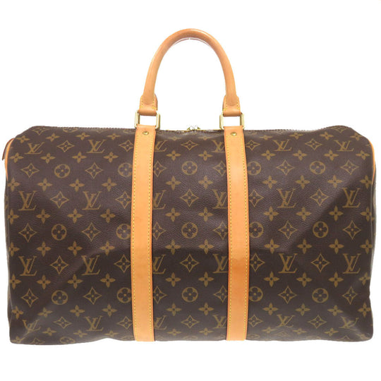 LOUIS VUITTON Boston Duffel bag M41428 Monogram canvas Brown Monogram Keepall 45 mens Used Authentic