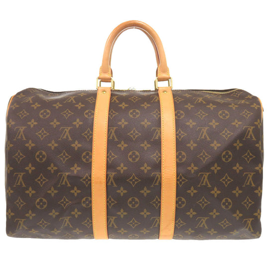 LOUIS VUITTON Boston Duffel bag M41428 Monogram canvas Brown Monogram Keepall 45 mens Used Authentic