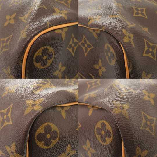 LOUIS VUITTON Boston Duffel bag M41428 Monogram canvas Brown Monogram Keepall 45 mens Used Authentic