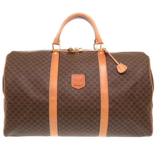 CELINE Boston Duffel bag PVC Brown Macadam mens Used Authentic