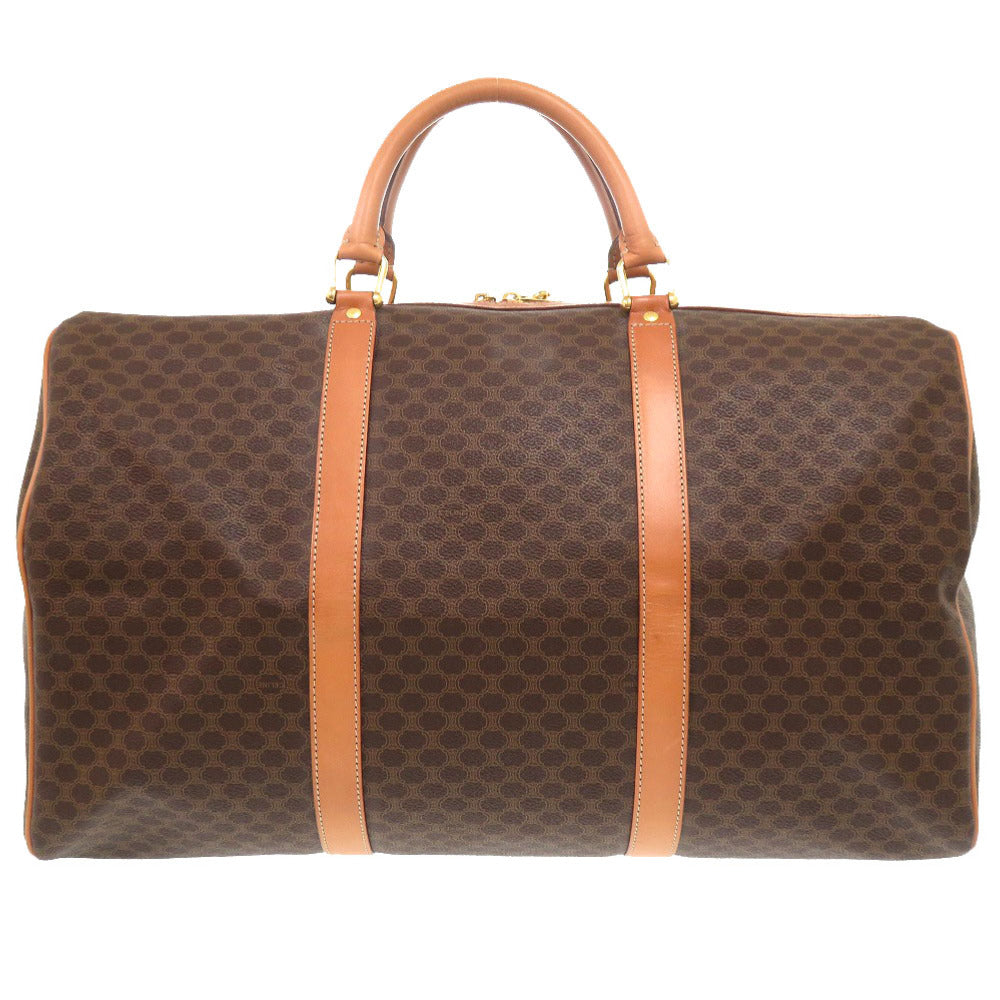 CELINE Boston Duffel bag PVC Brown Macadam mens Used Authentic