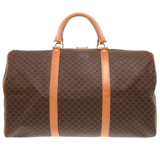 CELINE Boston Duffel bag PVC Brown Macadam mens Used Authentic