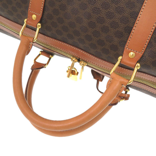 CELINE Boston Duffel bag PVC Brown Macadam mens Used Authentic