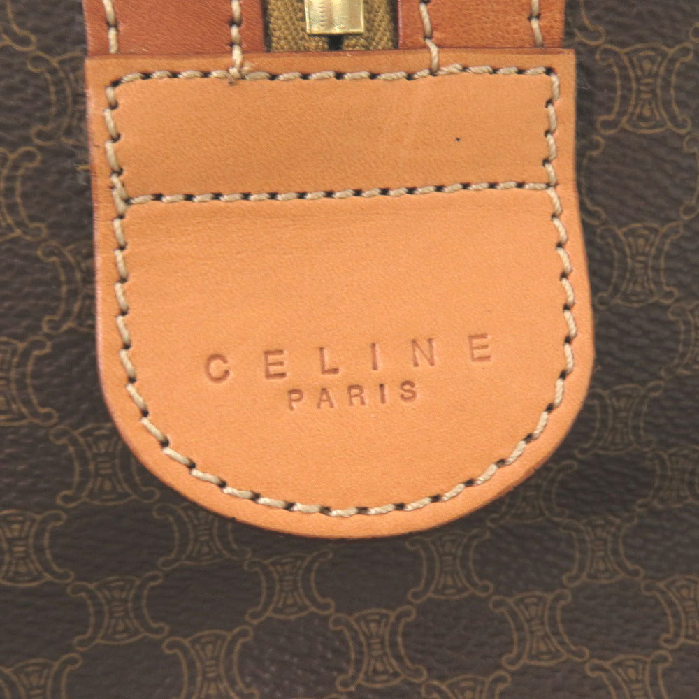 CELINE Boston Duffel bag PVC Brown Macadam mens Used Authentic