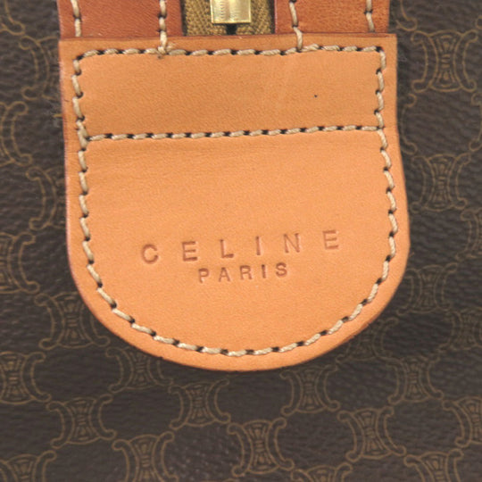 CELINE Boston Duffel bag PVC Brown Macadam mens Used Authentic