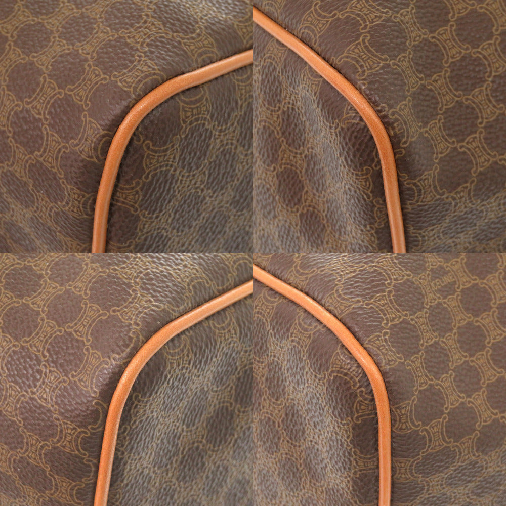 CELINE Boston Duffel bag PVC Brown Macadam mens Used Authentic