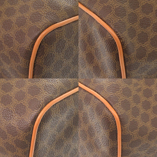 CELINE Boston Duffel bag PVC Brown Macadam mens Used Authentic