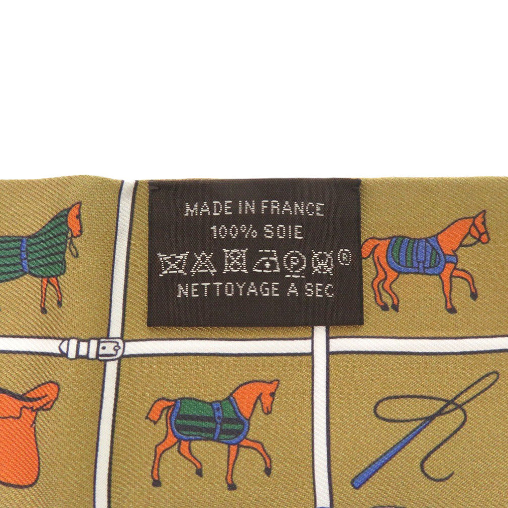 HERMES scarf silk Ocher Twilly Twilly Couvertures et Tenues de Jour Mordore Women Used Authentic