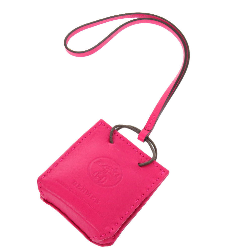 HERMES key ring Anyo Miro Rose mexico Sac Orange Women Used Authentic
