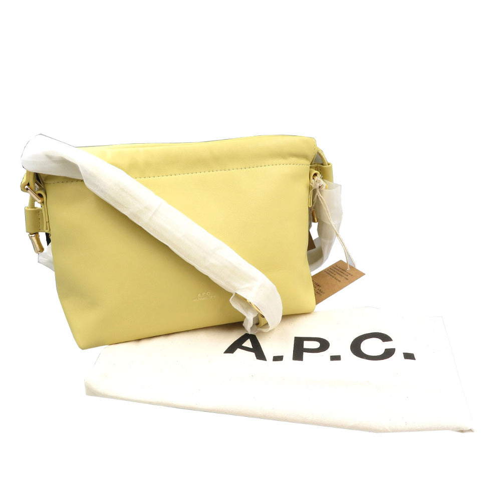 A.P.C. Shoulder Bag PUAAT-F61582 Polyurethane, Polyester Pale yellow ninon mini Women Used Authentic