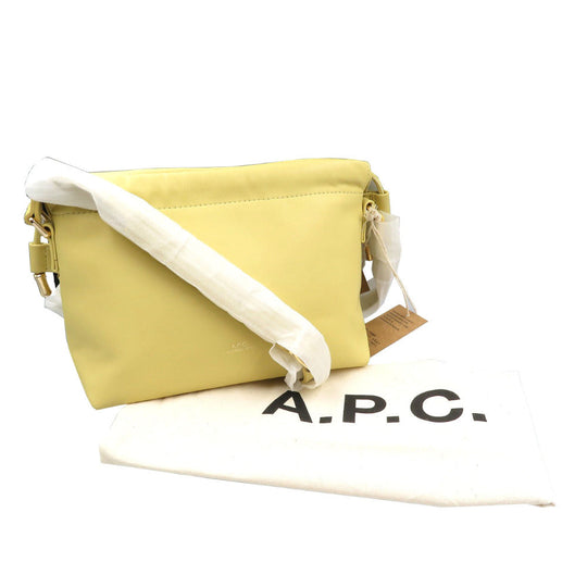 A.P.C. Shoulder Bag PUAAT-F61582 Polyurethane, Polyester Pale yellow ninon mini Women Used Authentic