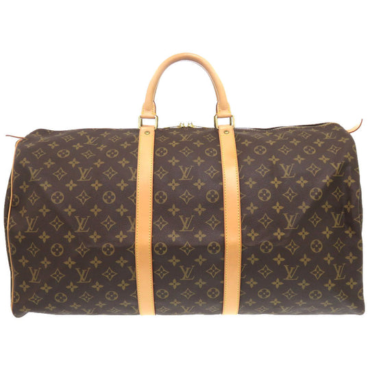 LOUIS VUITTON Boston Duffel bag M41424 Monogram canvas Brown Monogram Keepall 55 mens Used Authentic