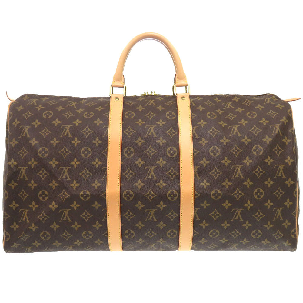 LOUIS VUITTON Boston Duffel bag M41424 Monogram canvas Brown Monogram Keepall 55 mens Used Authentic