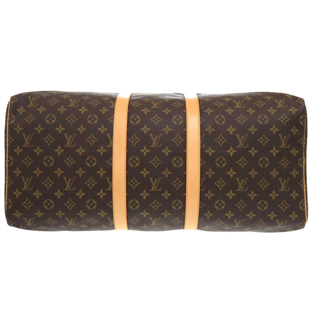 LOUIS VUITTON Boston Duffel bag M41424 Monogram canvas Brown Monogram Keepall 55 mens Used Authentic
