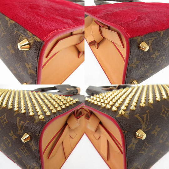 LOUIS VUITTON Handbag M41234 Monogram canvas, pony Brown x Christian Louboutin Monogram Iconocrust Women Used Authentic
