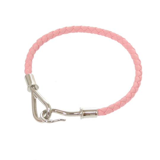 HERMES bracelet leather Rose Confetti Jumbo bracelet Women Used Authentic