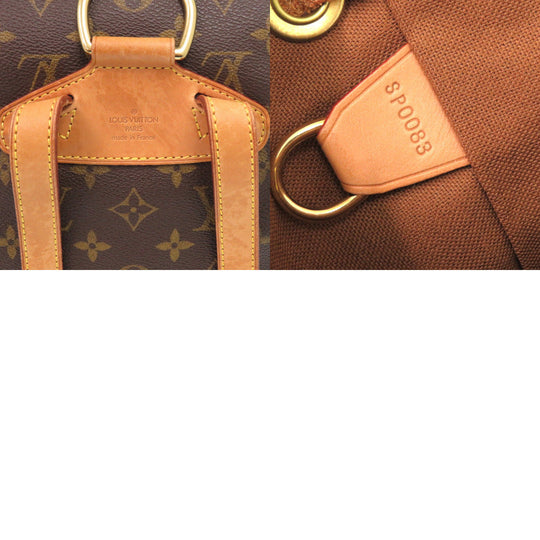 LOUIS VUITTON Backpack M51136 Monogram canvas Brown Monogram MontsourisMM Women Used Authentic